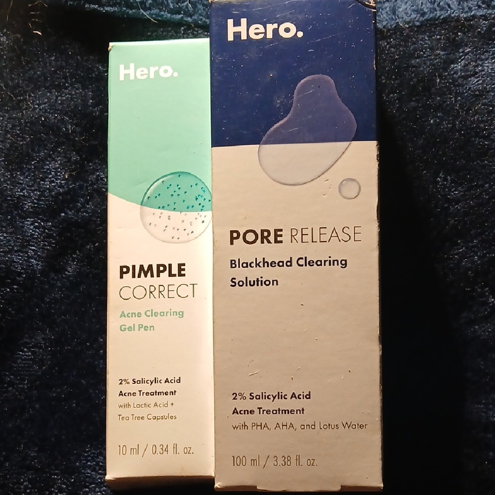 HERO Pimple Correct Gel Pen & PORE RELEASE BLACKHEAD CLEARING SOLUTION